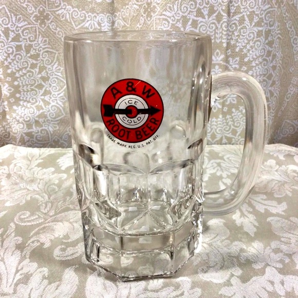 A&W Other - Vintage 1960’s A&W Heavy Glass Bullseye and Arrow Mug